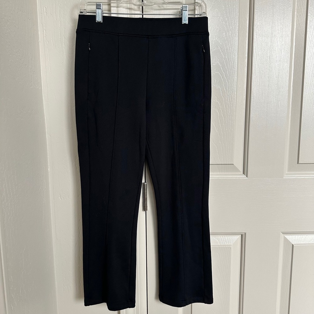 A.L.C. Black Drew Cropped Flare Pants - Front Seams & Zip‎ Pockets - Size XS